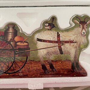 The Bradford Exchange 2002 Go-Go Goat Cart Plate # A0323, COA, New